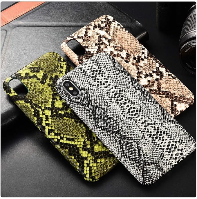 mixneer 蛇皮手机壳兼容 iphone ,蛇皮印花手机壳 pu 皮革保护套 鳄鱼